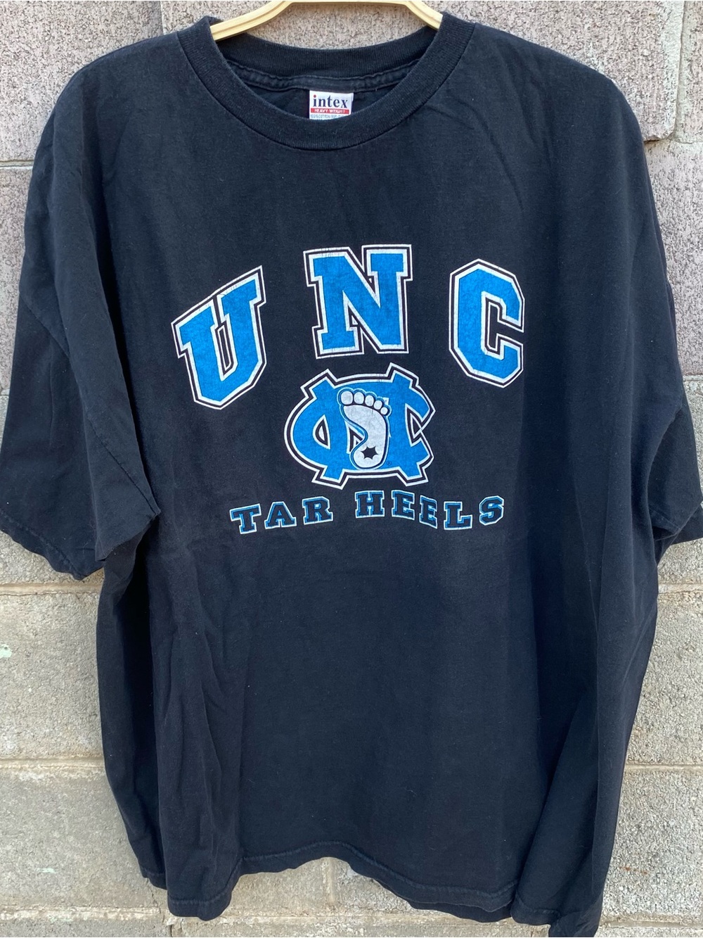 Men’s 4XL UNC Carolina Tar Heels Logo Short Sleeve T-Shirt Black